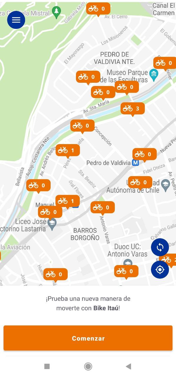 BikeSantiago App Screenshot